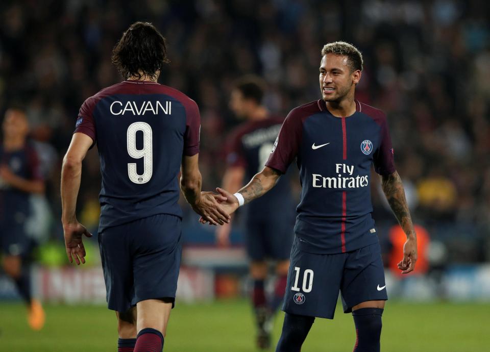 Cavani and Neymar happy in PSG