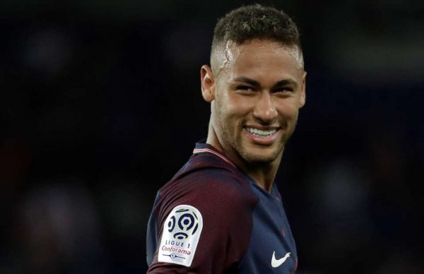 Neymar Jr smiling in PSG in 2017