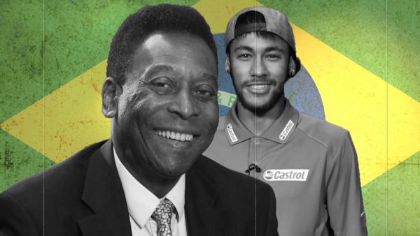 Pelé and Neymar, Brazil icons