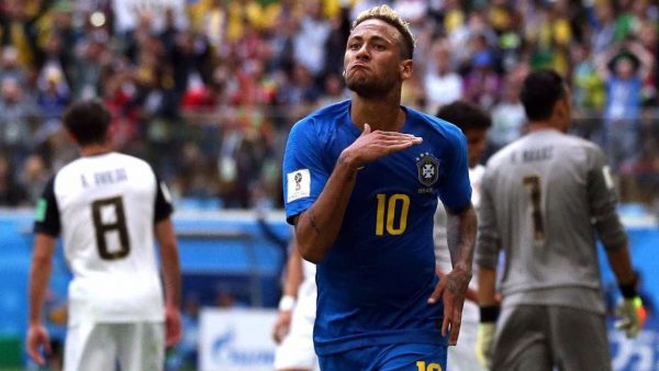 Neymar scores his first goal in the 2018 FIFA World Cup