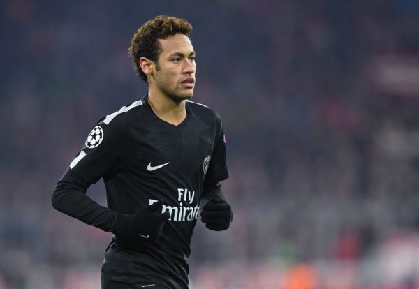 Neymar in the Champions League, playing for PSG