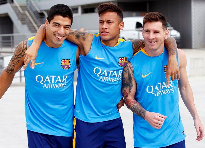 Suarez, Neymar and Messi