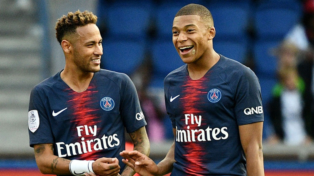 Neymar and Mbappé in PSG in 2018