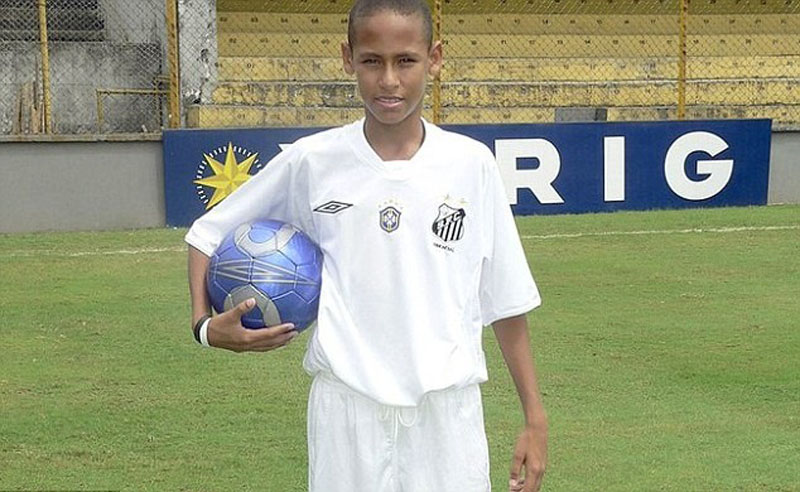 Neymar at the age of 14, in Santos