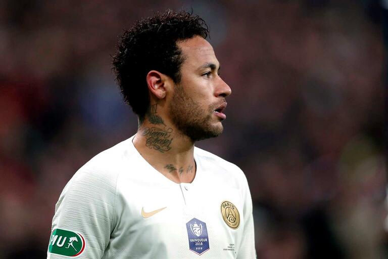 Neymar in PSG vs Rennes for the French Cup final