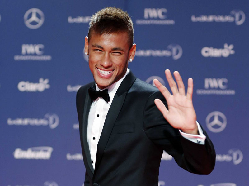Neymar happy during an event