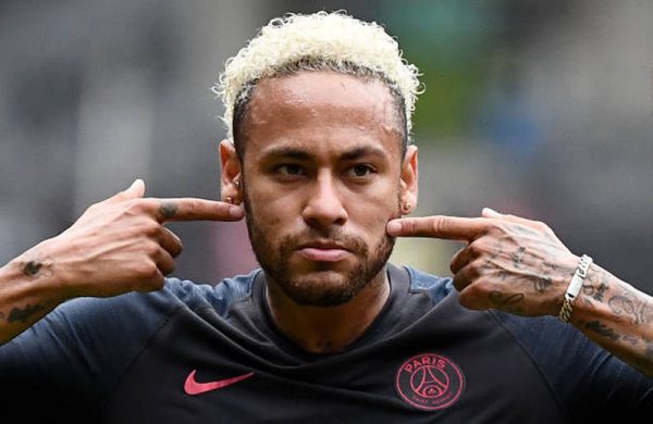 Neymar making a funny face