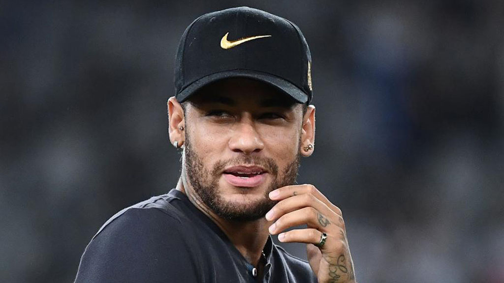 Neymar wearing a Nike cap