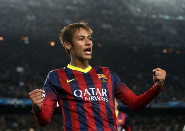Neymar celebrating a goal in FC Barcelona