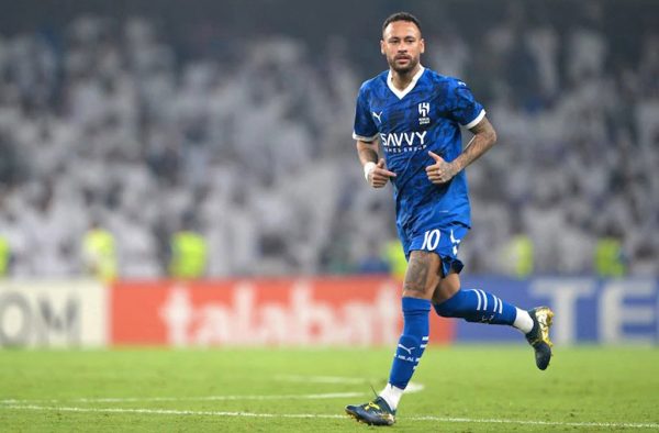 Neymar playing for Al Hilal in 2024